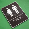 Panneau adhésif en plastique pour salle de bains, avec 8 portes de toilettes en relief en Braille, grande signalisation, panneaux muraux pour toilettes, salle de WC, plat225H