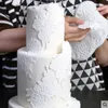 Spetsgränsdekor blommamögla silikon mögel fondant kaka dekorera verktyg gumpaste sockercraft choklad bildar baksida 240226