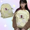 JIAERDI Harajuku Star Y2k Mochila Women Dog Embroidery Chic Large Capacity Casual Backpacks Female Vintage Yellow Backpack 240226