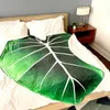 Coperte Coppata adulta soffice calda coperta a foglia gigante super morbida per divano da letto Gloriosum Plant Coperi decorazioni per la casa
