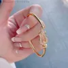 مصمم فريدز قلادة Feijia Precision Edition Full Diamond V-Gold Bracelet New Full Diamond Horseshoe Buckle 18K Rose Gold Model Percelet for Women