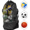 Saco de malha ajustável cordão sacos de armazenamento de futebol à prova dwaterproof água esportes bola pacote voleibol futebol bolso escola playground ginásio 240301