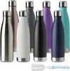 Water Bottles 17oz Sport Bottle - Stainless Steel Cola Shape Keep Drinks & Cold (Colorful 8 Pack)