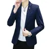 Men's Suits 2024 Boutique Fashion Wave Dot Leisure Business Suit Jacket Blazer Groom Wedding Dress Party Performance Host Coat