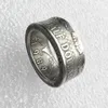 Myntring Handcraft Rings Vintage Handmade från Kennedy Half Dollar Silver Plated US Size 8-16#296V