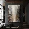 Streszczenie obrazu olejnego ręcznie robione jesień Brown Modern Wall Art for Home Cuadros Canvas obrazy Duże dekoracja salonu Unframed340f