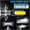 Reflektory samochodowe Nowe reflektor LED H4 20000 lm CSP Chip H7 H1 H11 H8 H9 9005 9006 HB3 HB4 120W 4300K ​​6500K 8000K PTF Ice BB Fog Light Bis DHFD5