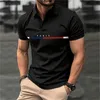 أزياء Polo خطاب مضحك طباعة tshirts قميص طية طية رجالي الصيف تنفس الجولف ارتداء كبيرة الحجم قصيرة الأكمام قمم الرياضة 240226