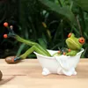 Harz-Frosch-Figur, dekorative Tierstatue, Dekoration, Ornament für Tisch, Schreibtisch, Heimbüro, Dekoration, Sammlerstück, Weihnachtsgeschenke 20265w