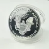 10 PCS Misja Apollo 11 Moneta Neil Nichael Buzz Astronaut Hero Silver Plated 40 mm Proces Process Project Moon Decoration Coin241t