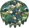 Nappe ronde en forme de feuilles de palmier, plantes tropicales d'été, couverture circulaire hawaïenne, imperméable, essuyable