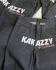 Streetwear Jeans Y2K Mens Hip Hop Letter Print Baggy Jeans Black Pants Punk Rock Harajuku Gothic High Waist Wide Leg Trouser 230226