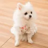 Princess Flower Lace Dress Spring Summer Clothes For Small Party Dog Kjol Valp Pet Costume Pets Outfits LJ200923312Z