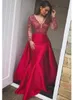 pink evening Dresses with panel 2020 Off the Shoulder mermaid v neck Long sleeves Prom Gowns vestidos de fiesta largos elegant2043984