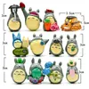 12PCS STUDIO GHIBLI TOTORO MINI樹脂アクションフィギュアHayao Miyazakiミニチュアケーキトッパー図