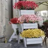 1人工花枝屋外偽の花フェードフェイクプラスチック植物ガーデンポーチ窓箱飾る