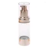 Storage Bottles 50ML Gold Plastic Airless Pump Bottle For Lotion/emulsion/serum/whitening Liquid Essence/sunscreen Skin Care Cosmetic