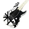 Gestreifte Serie Weiß mit schwarzen Streifen. Gitarren-E-Gitarren