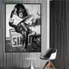 Pinturas engraçado macaco negócio pintura de lona leitura spaper cartaz e impressão preto branco arte imagem banheiro banheiro decor226u