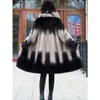 Mink Haining's Fur New Clothing In 2023, Middle-Aged Elderly Mothers, Faux Leather Coat For Women's Whole Mink, Medium And Long Style 6215 ,