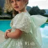 Robes de fille Jill Wish luxe élégant brillant robe arc princesse bébé enfants mariage robe de fête d'anniversaire première communion Pageant J156