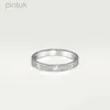 Anéis pequeno modelo fino amor anel de casamento feminino titânio completo designer jóias aneis anel bague femme design clássico ldd240311