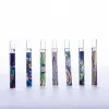 4-Inch Pyrex Glass One Hitter Pipe - Colorful Cartoon Design Steamroller Hand Pipe with Oil Burner Filter Tube LL