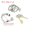 Stainless Steel Male Chastity Device Adult Chastity Cage With Curve Cock Ring Bondage Penis Chastity Belt Sex Toys for Men