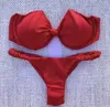 Kadın mayo 2024 ayrı vücut mayo kadın saf renk seksi bikini yüzme üçgen