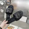 Hausschuhe Damen Designer Slipper flache Sandale Sommer Markenschuhe klassische Strandsandalen C lässige Sandel Frau Outdoor hochwertige Hausschuhe echtes Leder Sandels