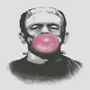 Frankenstein soprando uma grande bolha rosa chiclete pinturas arte filme impressão cartaz de seda decoração da parede casa 60x90cm274w