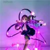 Action-Spielzeugfiguren, Anime-Figuren, Dämon Kanroji Mitsuri, PVC-LED-DIY-Spielzeug, Kimetsu Yaiba, 21 cm, Dekor, Schlafzimmer, visuelles Nachtlicht, Actionfigur 240308