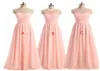 Women BRIDESMAID DRESS 2021 Light Pink ALine Lace Illusion Neckline Sleeveless Long Maid Honor Special Occasion Dresses For Weddi2516869