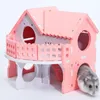 New Mini Small Hamster Nest Rabbit Hedgehog Pet Log Cabin Animal Sleeping House Supplies251Q