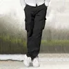 Pantaloni da uomo Pantaloni da uomo Four Seasons Street Casual Sport Tinta unita Multi tasca Tubo dritto Tuta con cerniera Pantalones Hombre