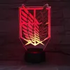 1piece 7 Colors Lamp Anime Attack on Titan Wings of Liberty 3D Light Touch LED Lamp USB or 3AA Batteryoperated Lamp Kids Gift 2010228T