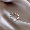 um design de nicho com um anel de abertura de alta qualidade para mulheres Instagram anéis de estilo moderno e descolado um anel de cauda simples e elegante
