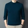 Suéteres masculinos homens lã quente extra engrossar 2024 outono inverno manga longa homem puro pullovers de malha
