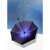 Parapluies 3 fois noir étoile parapluie femme automatique mâle pliant pour la pluie et le soleil parasol cadeau hommes fille enfant