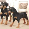 Simulation Standing Black Dog Plush Toy Stuffed Animal Toy Pet Dog Toys Super Realistic Dog Toy Studio Pography Props 240308