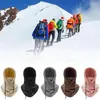 Bandanas 3 em 1 capuz quente ártico veludo máscara de esqui ajustável caminhadas cachecóis inverno térmico rosto cheio coberturas de cabeça snowboard com capuz