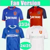 24 25 Universidad de Chile Mens 축구 유니폼 23 24 Fernandes Assadi Garrido Mateos Palacios Away Football Shirts Short Sleeve