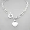 Anhänger Halsketten Design Damen Silber TF Style Halskette Anhänger Kette Halskette S925 Sterling Silber Schlüssel Herz Liebe Ei Marke Anhänger Charm NEC H0918 L240315