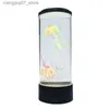 Abat-jour LED lampe méduse chevet veilleuse couleur changeante lampe à LED pour aquarium lampes d'ambiance relaxantes lampe à lave enfants cadeaux décor de chambre L240311