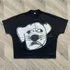 メンズTシャツブルートサタイアビルドッグエクストララージY2K TシャツパーソナライズされたプリントハイストリートビンテージサマースポーツトップサイズS-3XL