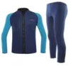 Ternos de uma peça azul mergulho inverno homens 2mm dividir duas peças molhado surf natação mergulho terno jaqueta design especial wetsuit manter quente 4143388