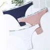Panties Women's Cotton Panties Thong String Underwear Women Briefs Sexy Lingerie Pants Intimate Ladies Letter Pink ldd240311