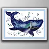 Le monde des baleines, outils artisanaux de point de croix faits à la main, ensembles de broderie, impression comptée sur toile DMC 14CT 11CT248U