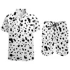 Traccetti da uomo Spot Dalmatian Spot Set di macchine per animali Stampare Shorts Cash Shorts Set Summer Sump Retro Short Sliple Plus Times