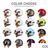 Casques de moto Beon Vintage Casque Chopper 3/4 Open Face Moto Casque Casco Capacete Hommes Femmes Scooter Moto Drop Livraison Auto Otpbw